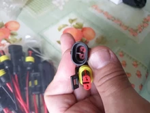 Juego de conectores eléctricos para coche y motocicleta, 1 AMP, 1P, 2P, 3P, 4P, 5P, 6P, impermeables, macho, hembra, con arnés de Cable