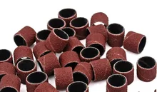 XCAN-Juego de tambor de lijado #80 #100 #120, grano con mandril de lijado de 6,35mm y 12,7mm para herramientas rotativas Dremel, bandas de lijado