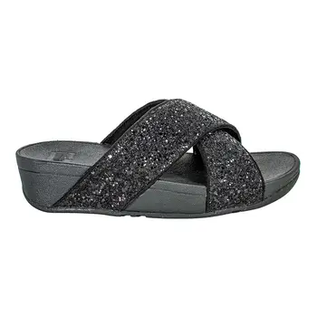 

FITFLOP LULU GLITTER SLIDES BLACK GLITTER