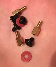 Silver Riser Screws Computer Golden 10pcs Red Washers 6-32-M3 High-Quality