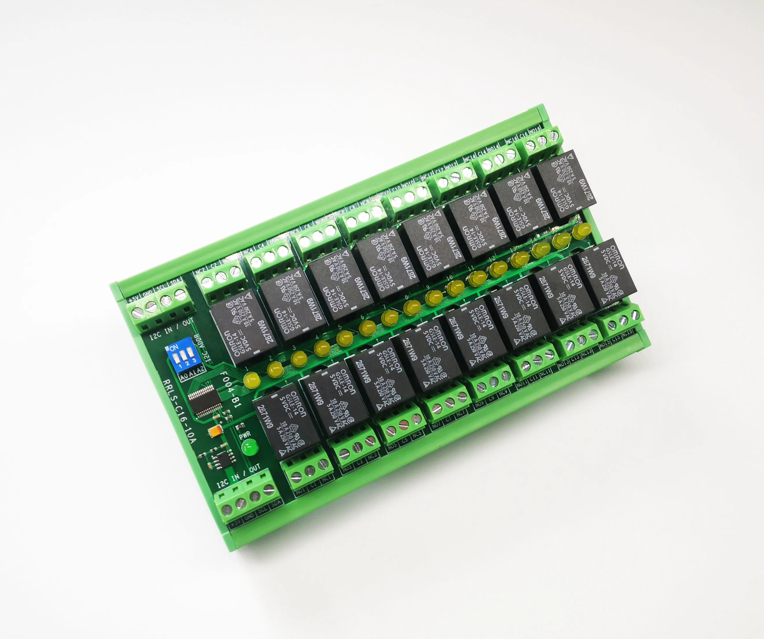 16-Channel-DIN-Rail-Mounting-10A-SPDT-Power-Relay-Module-with-I2C ...