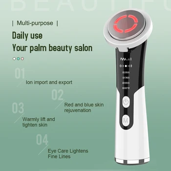 

Ultrasonic Microcurrent Photon Facial Massager Face Cleaning Machine LED Photon Tighten Facial Essence Rejuvenation Beauty Instr