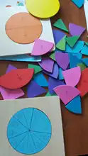Mathematics Fraction-Board Teaching-Aids Preschool Montessori Education Division Circular
