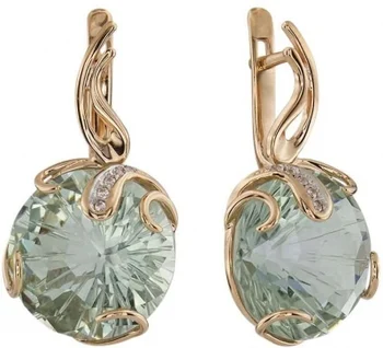 

Aloris earrings with amethyst and cubic zirconia in red gold