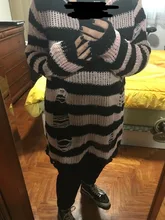 Long Sweater Pullover Jumpers Punk Knittop Gothic Striped Spring Cool Thin Male Man Slit