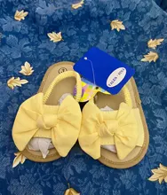 Sandalias para bebé con nudo de lazo para niñas, zapatos de princesa infantiles antideslizantes de suela blanda para primeros pasos, verano, 2020