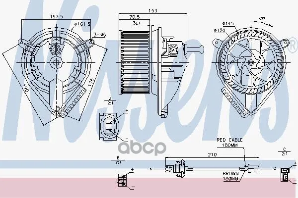 Мотор Отопителя Mb Sprinter-A/C 95-06 Nissens 87039 Nissens арт. 87039