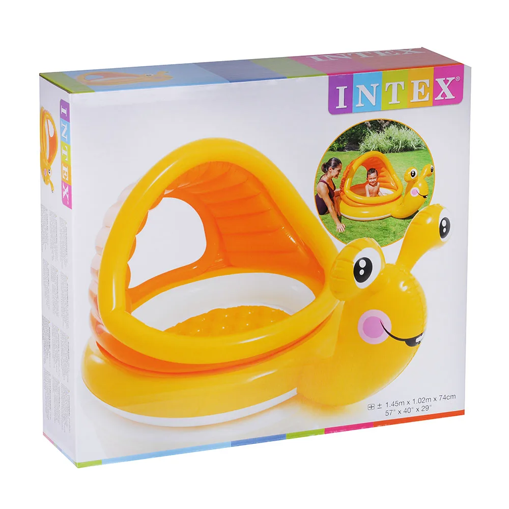 INTEX НАДУВНОЙ БАССЕЙН ДЛЯ ДЕТЕЙ / УЛИТКА ДВОРА И ПЛЯЖА 140Х124Х34 СМ С 1 ДО 3 ЛЕТ|Бассейн