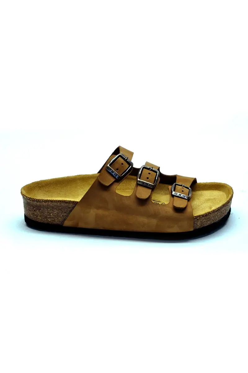 

UMA Sand Multi-Strap Anatomical Natural Cork Sole Real Leather Women Sandals