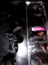 Clip en extensiones de cabello humano de la onda del cuerpo brasileño Clip en 8 unids/set Color negro Natural Clip Ins cabello Remy 8-24 pulgadas 120G