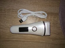 Afeitadora eléctrica indolora para mujer, recortadora de Bikini con carga USB para todo el cuerpo, resistente al agua, pantalla LCD, uso húmedo y seco