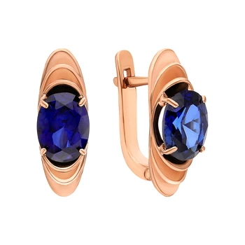 

Gold earrings with sapphires sunlight sample 585