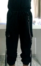 Las mujeres pantalones de carga 2021 pantalones Harem moda Punk bolsillos pantalón Jogger con cadena Harajuku elásticos alta cintura moda de calle