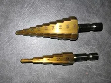 3pc Hss conjunto de broca de paso cono cortador agujero cónico métrico 4 - 12 / 20 / 32mm 1 / 4 titanium de metal recubierto de hex brocas de sierra