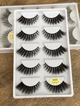 Pestañas postizas 3D de visón gruesas, 5 pares, maquillaje, pestañas llamativas, volumen Natural, suaves, g800
