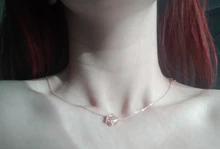 Collar con colgante de oro rosa para mujer, colgante con proyección I Love You, 100 idiomas, joyería de amor, recuerdo de boda, San Valentín