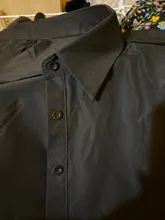 Señoras manga linterna blusa elegante camisa de las mujeres blanco negro Casual botón Vintage cuello Oficina camisa Mujer