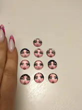 Matryoshka rusa, 10 Uds., mezcla de 12mm/18mm/20mm/25mm, cabujones redondos de cristal para hacer fotos