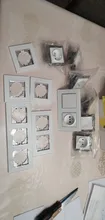Curtain Switch-Socket Back-Wallpad White-Button French Free-Combination Round Reset DIY