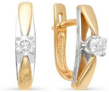 

Master brilliant earrings with 2 diamonds in red gold