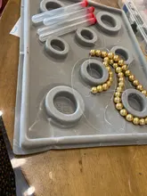 Placa de cuentas flocadas para fabricación de joyas, accesorios de pulsera, abalorios, herramientas de medición, diseño de joyería, bricolaje, 1 Uds.