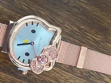 UTHAI CQ20-reloj de cuarzo con correa de acero para niños y mujeres, relojes de pulsera coloridos con dibujos animados de calidad