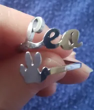 Letdiffery-anillos de doble nombre personalizados para mujer, anillos de boda ajustables de acero inoxidable, regalos de compromiso únicos