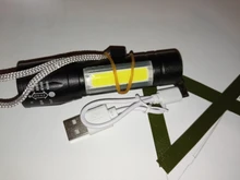 LED Flashlight Torch-Lamp Battery Linterna Powerful Work Usb Rechargeable Fishing Mini