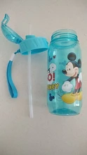 450ml de dibujos animados de Disney Mickey mouse, niños de plástico de taza paja los estudiantes agua potable chico botella a prueba de fugas nuevo