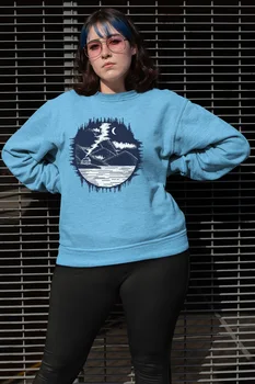 

Angemiel Wear Mountain House And Lake Blue Women Sweatshirts