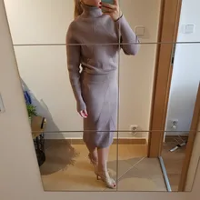 Skirt Suit Knitting MVGIRLRU Two-Piece Women's Sweater Costume