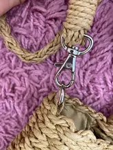 Gusure-Bolso de mimbre tejido para mujer, bandoleras cruzadas hechas a mano de verano para la playa, pequeñas, de hombro redondo de paja