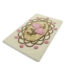 Коврик для ванной-коврики | коврик для ванной нескользящие Противоскользящие коврики кружева бежевый 60X100 см