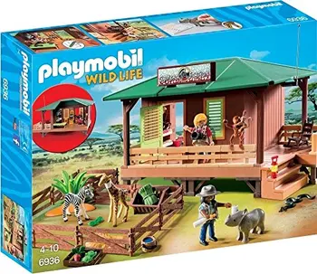 

PLAYMOBIL- Ranger Station with Animal Area Playset, multi-colored (6936)