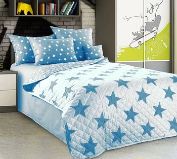

Bedspread with pillowcases Orion turquoise (percale)