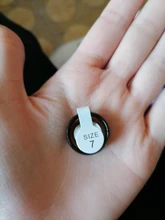 Anillo de acero inoxidable negro para hombre y mujer, joyería con abalorio, 2017