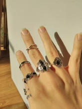 Tocona 11 unids/set antiguo Vintage de Color plata de diamantes de imitación anillo de conjunto para las mujeres geométrico nudillo conjunto de Anillos Midi Anillos 10057