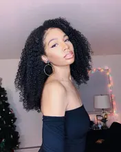 Peluca rizada mongol 3B 3C para mujeres negras cabello humano Afro rizado, pieza en U, corte de Bob corto, Belleza