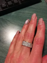 Anillo de acero de estilo Retro Vintage para mujer, joyería de 5 fila de cristales transparentes, anillos de boda de compromiso de acero inoxidable a la moda, gran oferta