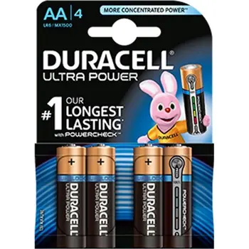 

ALKALINE LR06 AA 1,5V ULTRA POWER DURACELL 4 PZ