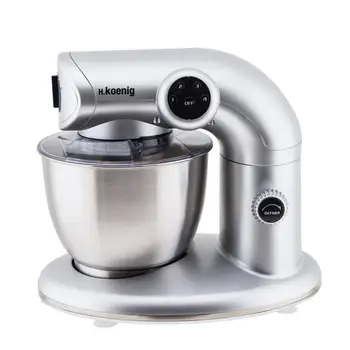 

H.Koenig KM 80 S KM80-Robot multifunction kitchen mixer kneader, 5 l, Color, 1000 W, stainless steel, Gray