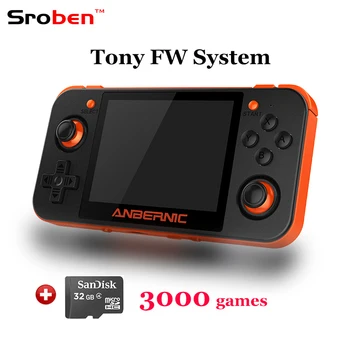 

Anbernic RG350 Portable Handheld Game Console 3.5 Inch IPS Screen Tony FW System Free 32 GB TF Card with 3000 classical games