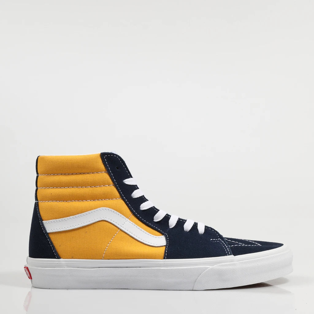 Zapatillas Vans SK8 HI 74902 423069974902 en Multicolor Azul Marino Amarillo  Navy Blue Yellow Canvas Leather| | - AliExpress