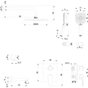 Душевая система Lemark Shift(LM4322C