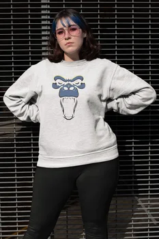 

Angemiel Wear Offensive Gorilla White Women Sweatshirts