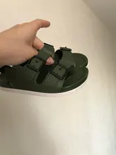 Verano sandalia masculina de cuero para bebé de los niños zapatos de playa niños deportes antideslizante Casual sandalias 1-4 años