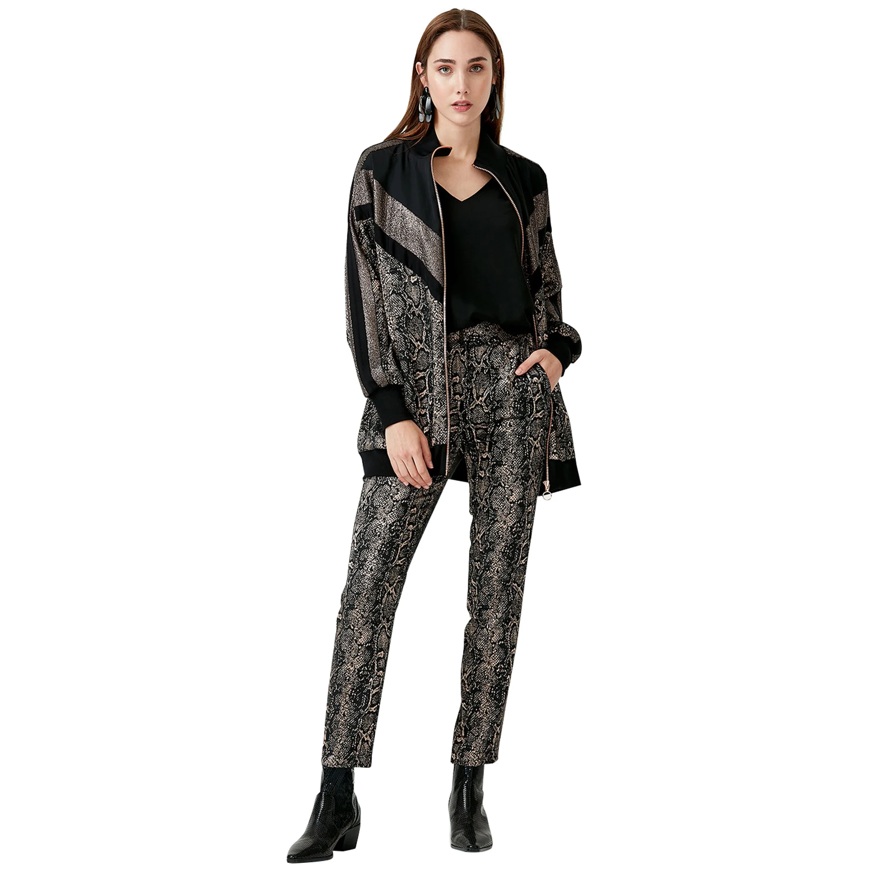 

Via Dante Snake Skin Print Pants WOMEN PANTS 1033007VD