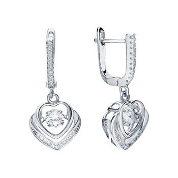 

Silver earrings with cubic zirconia sunlight sample 925