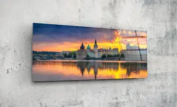 

Switzerland View 92x36cm Glass Table Glass Painting Printing Glass Table