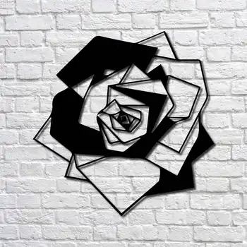 

Металлический декор стен Rose 69x70 cm дизайн интерьера домашнего